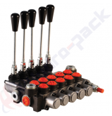 product 50 liter monoblock control valve with metering curve, 5Z50 , five spools , G 3/8" , open center spool thumb