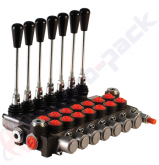 product 50 liter monoblock control valve with metering curve, 7Z50 , seven spools , G 3/8" , open center spool thumb