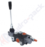 product 40 liter monoblock control valve, P40 , one spool , G 1/2" , open center single acting spool , P40 C1 GKZ1 1/2 thumb