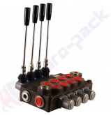 product 120 liter monoblock control valve, 4P120 , four spools , G 1" , open center spool thumb