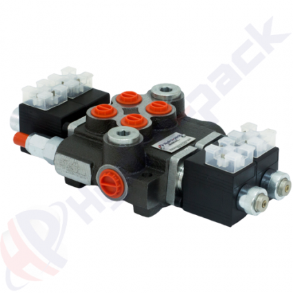 product Supapă de control acționată cu solenoid de 50 litri, 2Z50, două bobine, G 3/8" , bobină centrală deschisă, 12 V image thumb