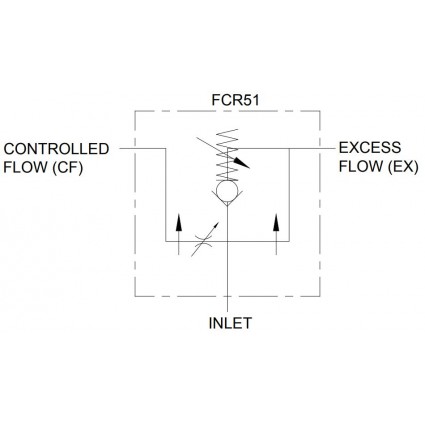 product Регулациони вентил протока са 3 прикључка, FCR51 , 60 L/min, NPT 1/2" image thumb